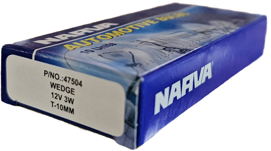 Narva / Austa Wedge Globe 12V 3W-Price for (box/10's) 47504