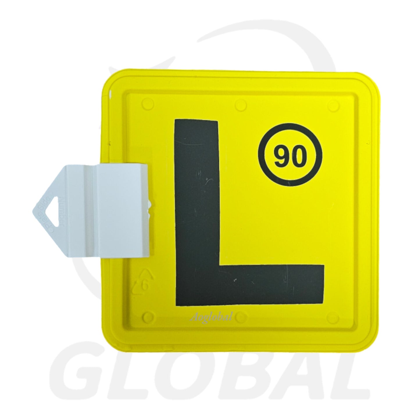 Plates-Clip On Plastic L-YELLOW 2pcs/pk