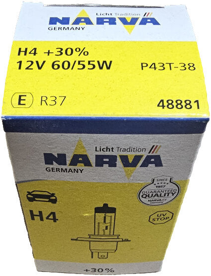 NARVA 'Arctic Blue' H4 12v 60/55w P43T-38 48881