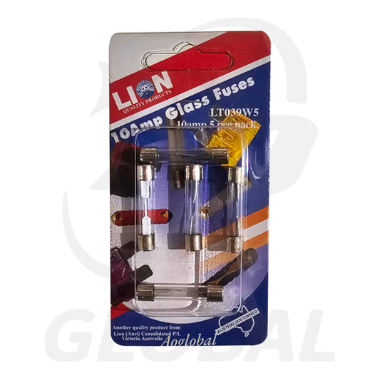 Narva 10 AMP 3AG GLASS FUSE (Blister pack of 5) 52310BL
