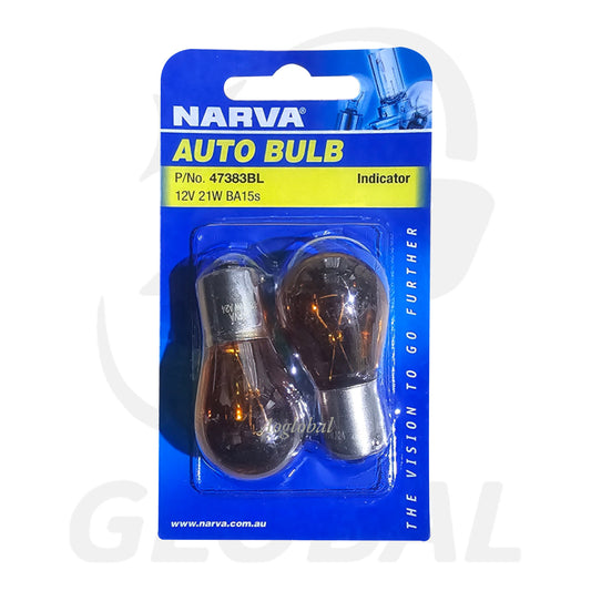 Narva 12v 21W Amber ba15s 47383BL