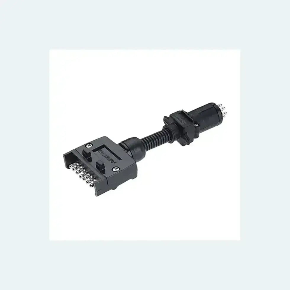 Narva 7 Pin Flat Socket on Car to 7 Pin Small Round Plug on Trailer.82225BL