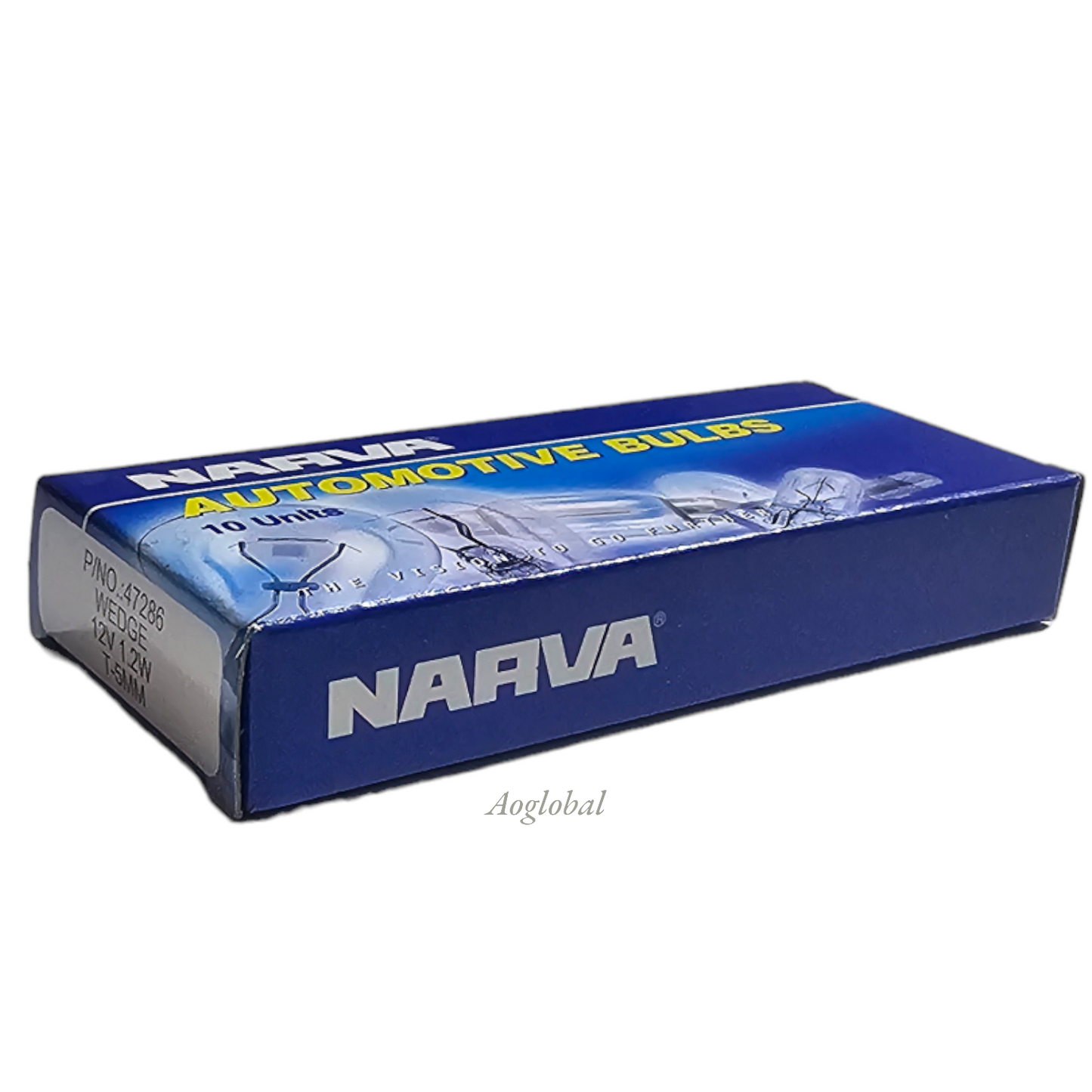 NARVA 12V 1.2W W2 X 4.6D W1 2W WEDGE GLOBES (Box of 10) Part No. 47286