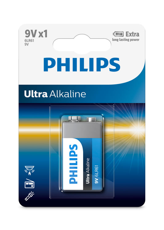 PHILIPS ULTRA ALKALINE 9V1 -BLISTER