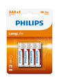 PHILIPS Longlife Zinc AAA4-blister – 1.5V "Buy 10 blisters, get 10% off"