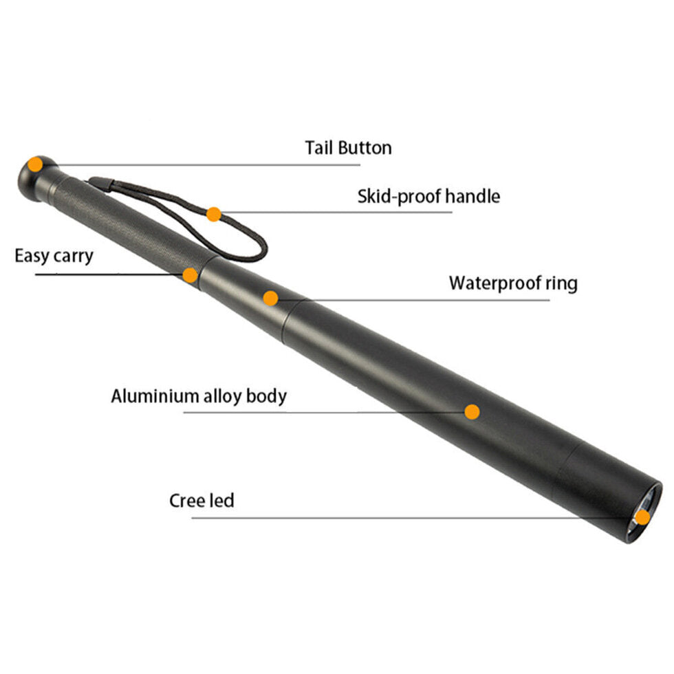 Baseball Bat Flashlight self-defense - Aluminum Alloy Light