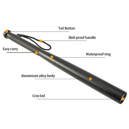 Baseball Bat Flashlight self-defense - Aluminum Alloy Light