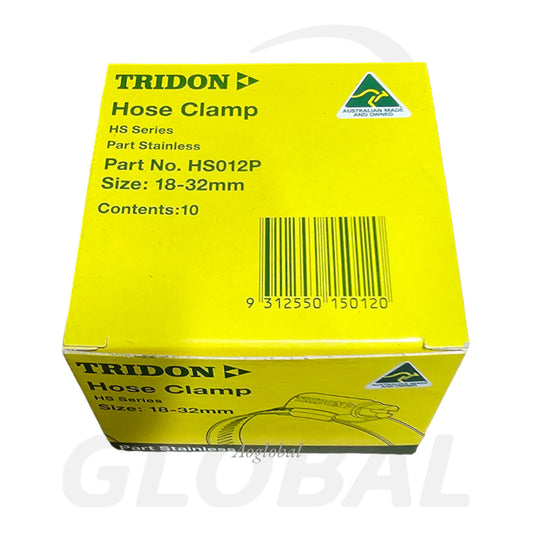 Tridon Pack 10 Hose Clamp 18-32 mm Perforated Stainless Steel HS012P