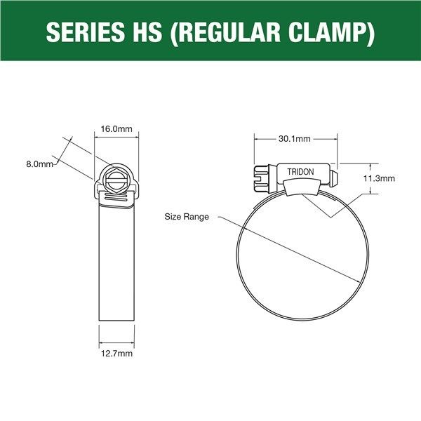 Tridon Hose Clamp 21-44mm HS020P - pack of 10